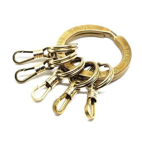 BRASS STORE 真鍮二重リングキーホルダー