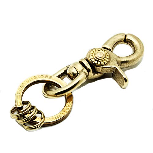 BRASS STORE 真鍮二重リングキーホルダー