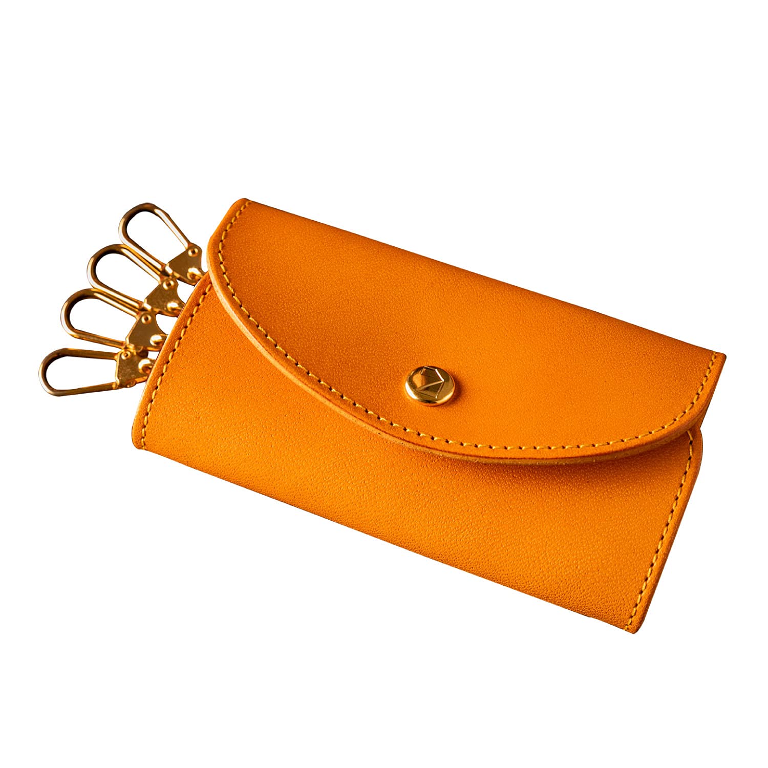 オールドレザー カラビナ付きキーホルダー