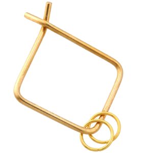 真鍮 キーリング カラビナ 四角型 GKB_BRASS 神戸 職人 ハンドメイド 経年変化 ブラス 無垢