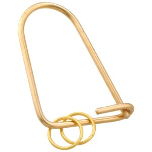 真鍮 キーリング カラビナ 楕円型 GKB_BRASS 神戸 職人 ハンドメイド 経年変化 ブラス 無垢