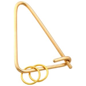 真鍮 キーリング カラビナ 三角型 GKB_BRASS 神戸 職人 ハンドメイド 経年変化 ブラス 無垢