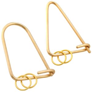 真鍮 キーリング カラビナ 2個セット 楕円+三角 GKB_BRASS 神戸 ハンドメイド 経年変化 ブラス