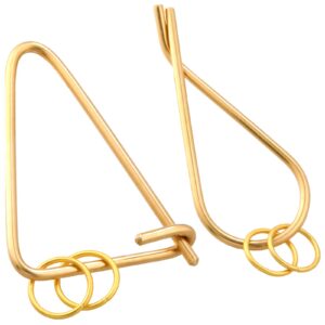 真鍮 キーリング カラビナ 2個セット 三角+雫 GKB_BRASS 神戸 ハンドメイド 経年変化 ブラス