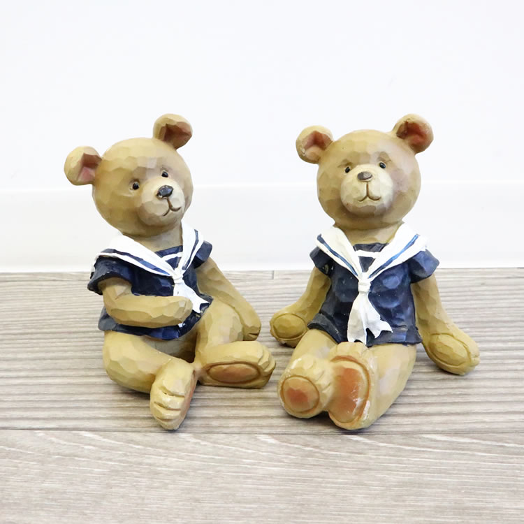 【直送可】ディスプレイとしてかわいい♪ 置物 クマ　2個SET [1セット] 【3個セット まとめ買い ポイント消化】
