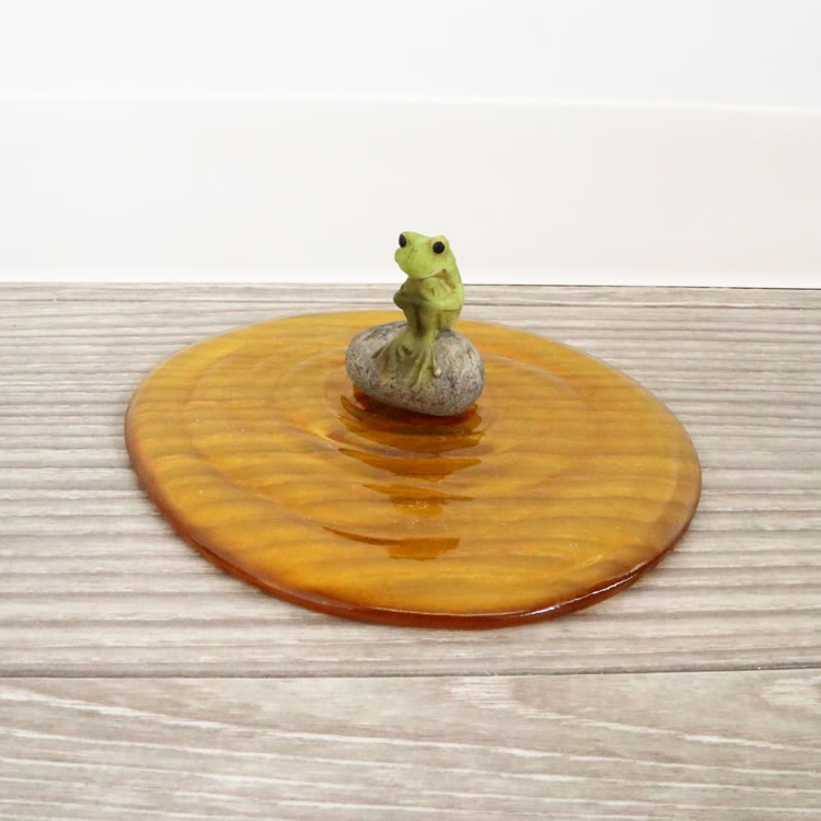 【直送可】ディスプレイとしてかわいい♪販促品、ノベルティーにも♪ オブジェ 置物 カエル イエロー [1点]