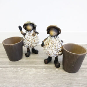 【直送可】ディスプレイとしてかわいい♪ ミニプランター　ヒツジ　2SET [1セット] 【2個セット まとめ買い ポイント消化】