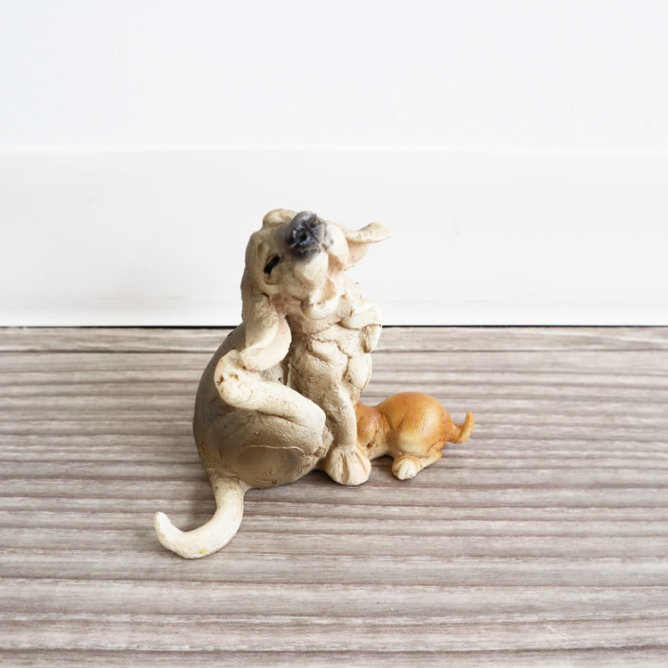 【直送可】ディスプレイとしてかわいい♪ 置物 　オブジェ　犬 [1点] 【2個セット まとめ買い ポイント消化】