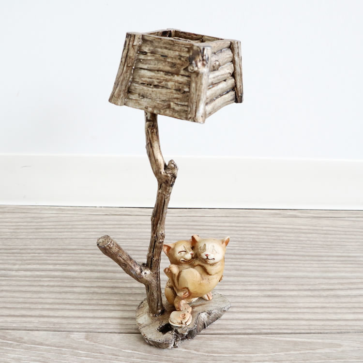 【直送可】ディスプレイとしてかわいい♪ 置物 　オブジェ　猫&傘 [1点] 【3個セット まとめ買い ポイント消化】