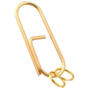 CU-R981-Q843 真鍾 キーリング クリップ型 GKB_BRASS 神戸ハンドメイド 父の日 プレゼント メンズ レディース カラビナ ブラス 無垢 経年変化
