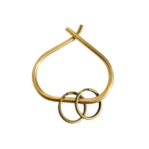 真鍮 キーリング カラビナ 2個セット 楕円+三角 GKB_BRASS 神戸 ハンドメイド 経年変化 ブラス 爆買