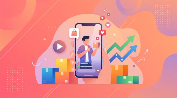 ライブコマース・ショート動画ECのトレンドイメージイラスト