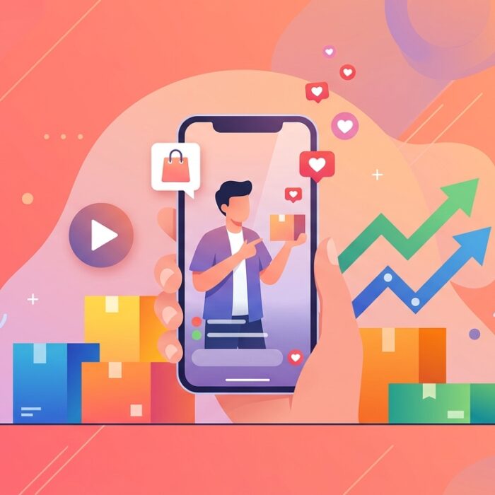 ライブコマース・ショート動画ECのトレンドイメージイラスト
