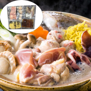 北海道鶏塩ちゃんこ鍋セット(海鮮・肉・ラーメン)