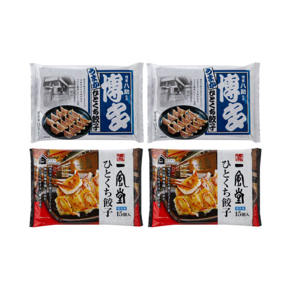 「一風堂」＆「博多八助」 監修 ひとくち餃子セット（2種計4