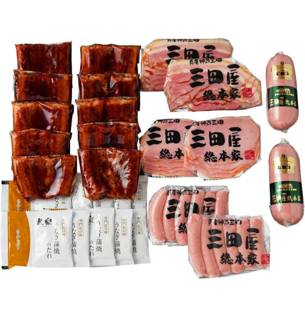 うなぎ蒲焼＆三田屋総本家ハム詰合せ（うなぎ蒲焼×8、ロースハ